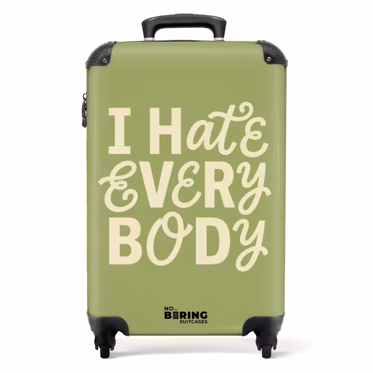 Koffer - I hate everybody - Groen - Retro — 1