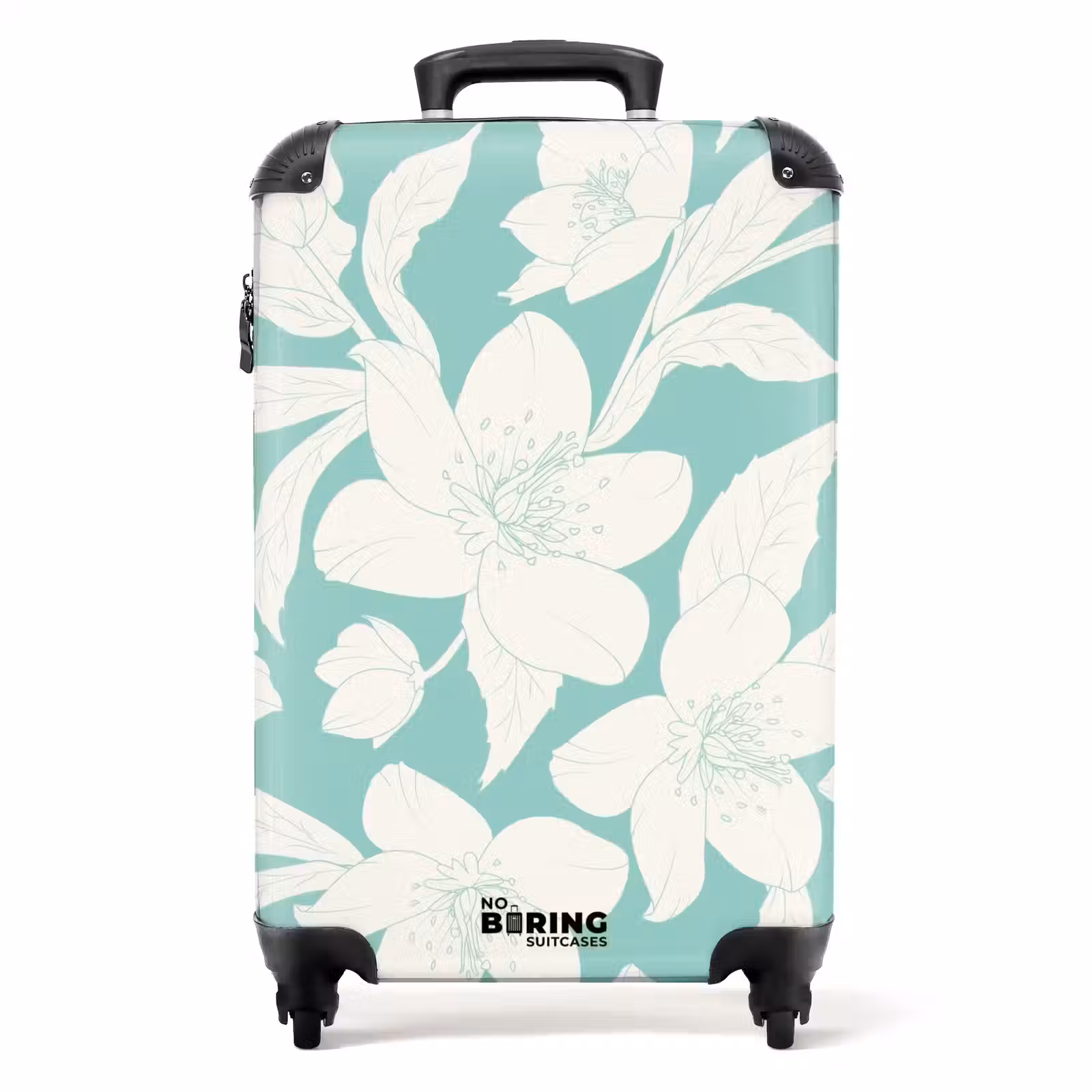 Koffer - Vintage bloemen - Lichtblauw — 1