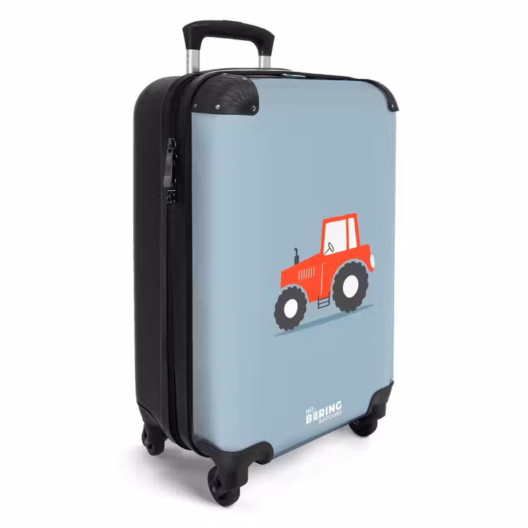 Koffer - Rode trekker blauwe achtergrond — 4
