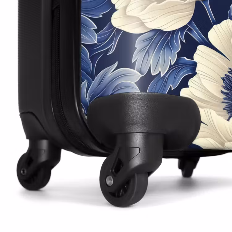 Koffer - Vintage bloemen - Blauw — 6
