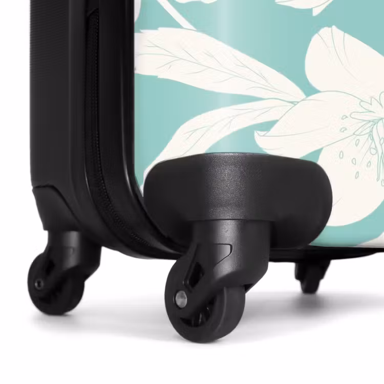 Koffer - Vintage bloemen - Lichtblauw — 6