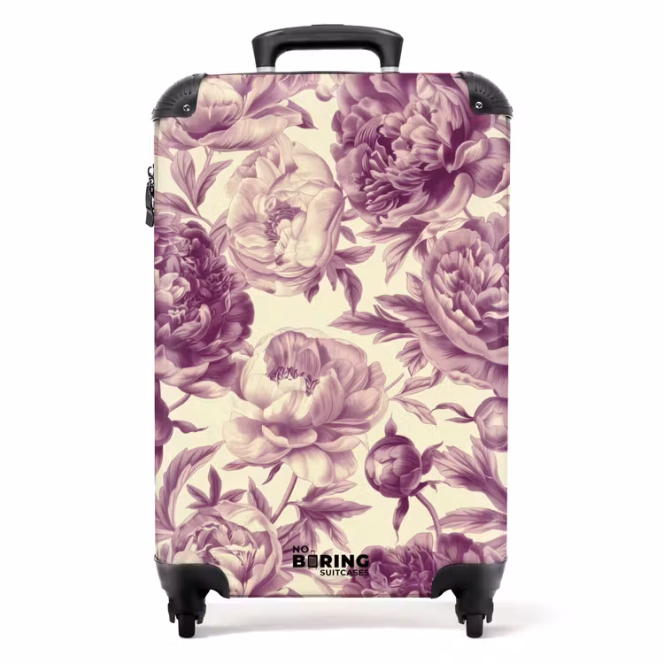 Koffer - Vintage bloemen - Roze — 1