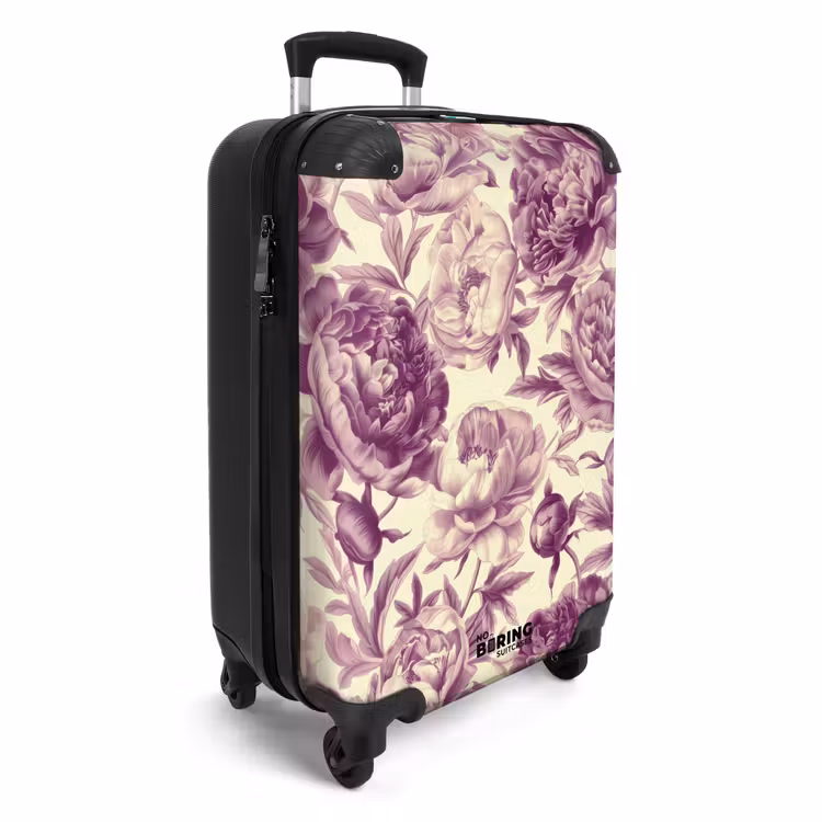 Koffer - Vintage bloemen - Roze — 4