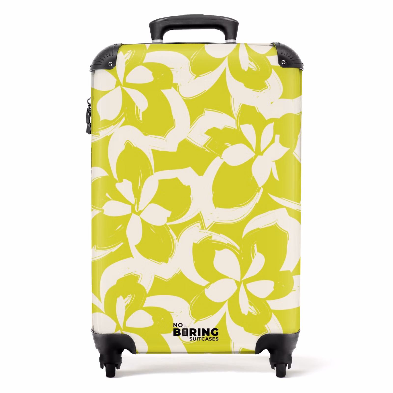 Koffer - Vintage bloemenpatroon - Limoengroen — 1