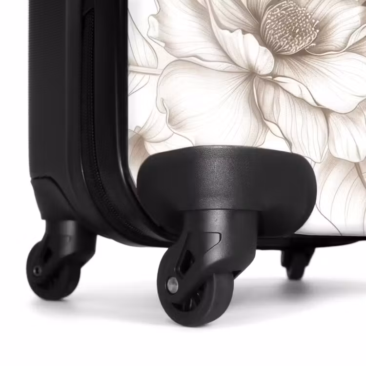 Koffer - Vintage bloemen - beige en crèmewit — 6