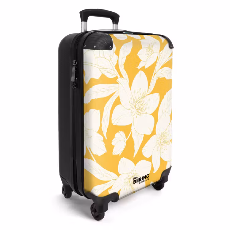 Koffer - Vintage bloemen - Geel — 4