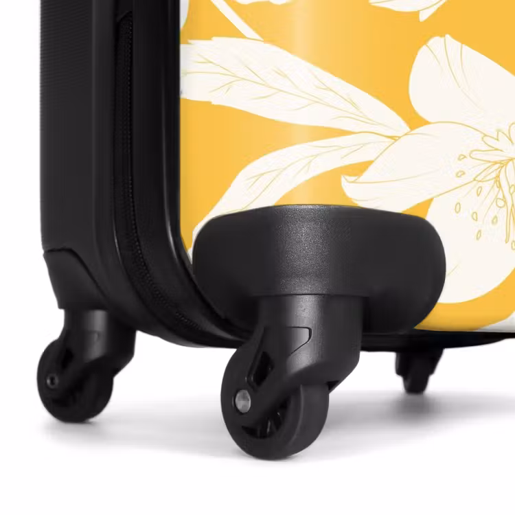 Koffer - Vintage bloemen - Geel — 6