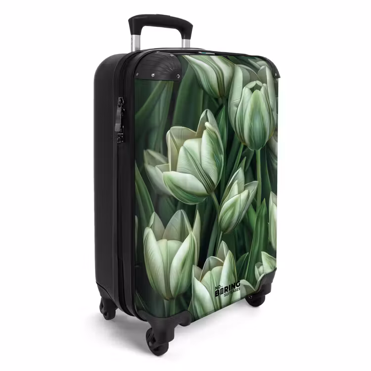 Koffer - Vintage bloemen - Groen — 4