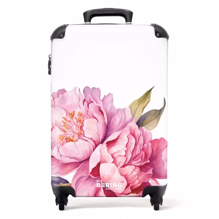 Koffer - Vintage bloemen - Pioenrozen — 1