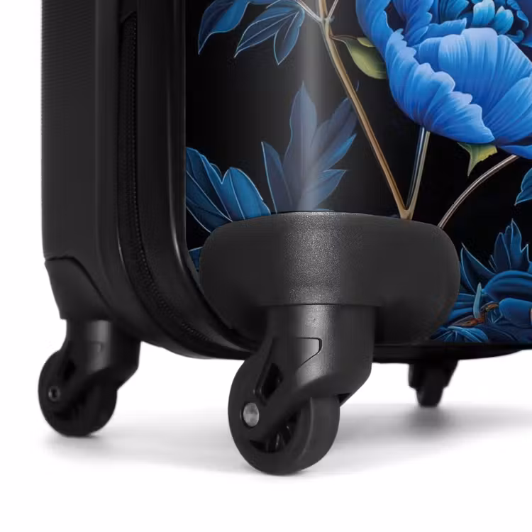 Koffer - Vintage bloemen - Pioenrozen blauw — 6