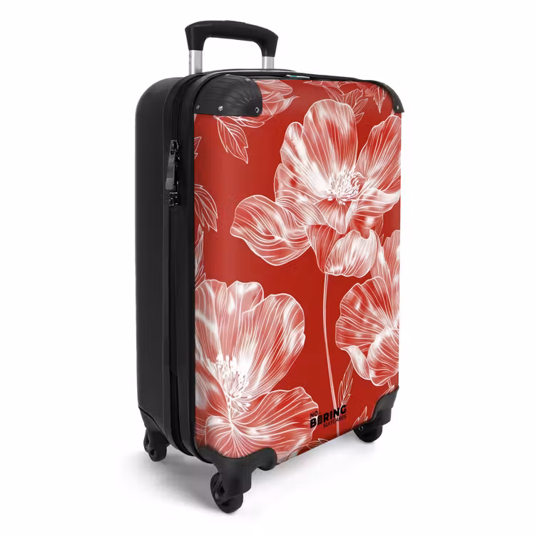 Koffer - Vintage bloemen - Rood — 4