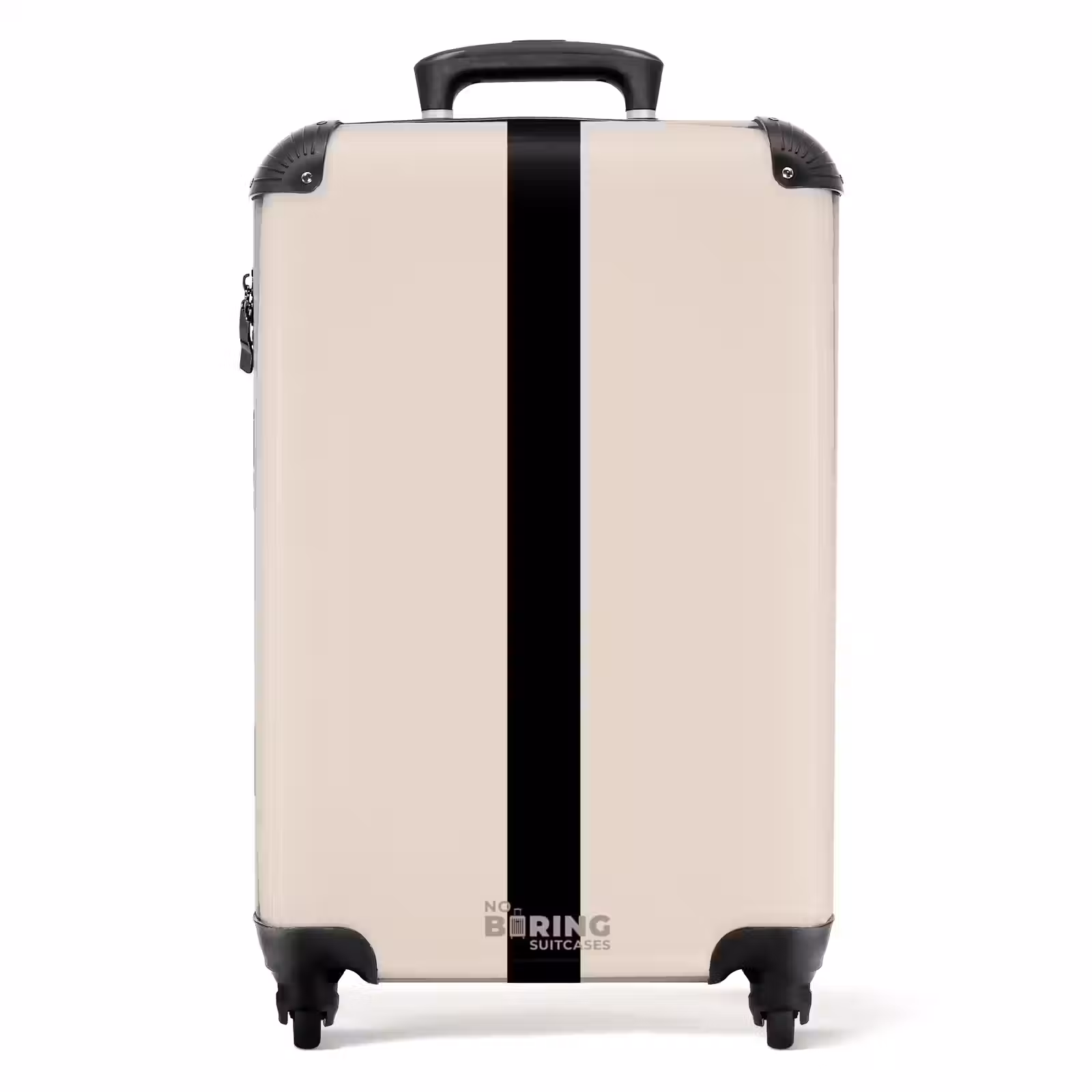 Koffer - Minimal - Beige met zwarte streep — 1