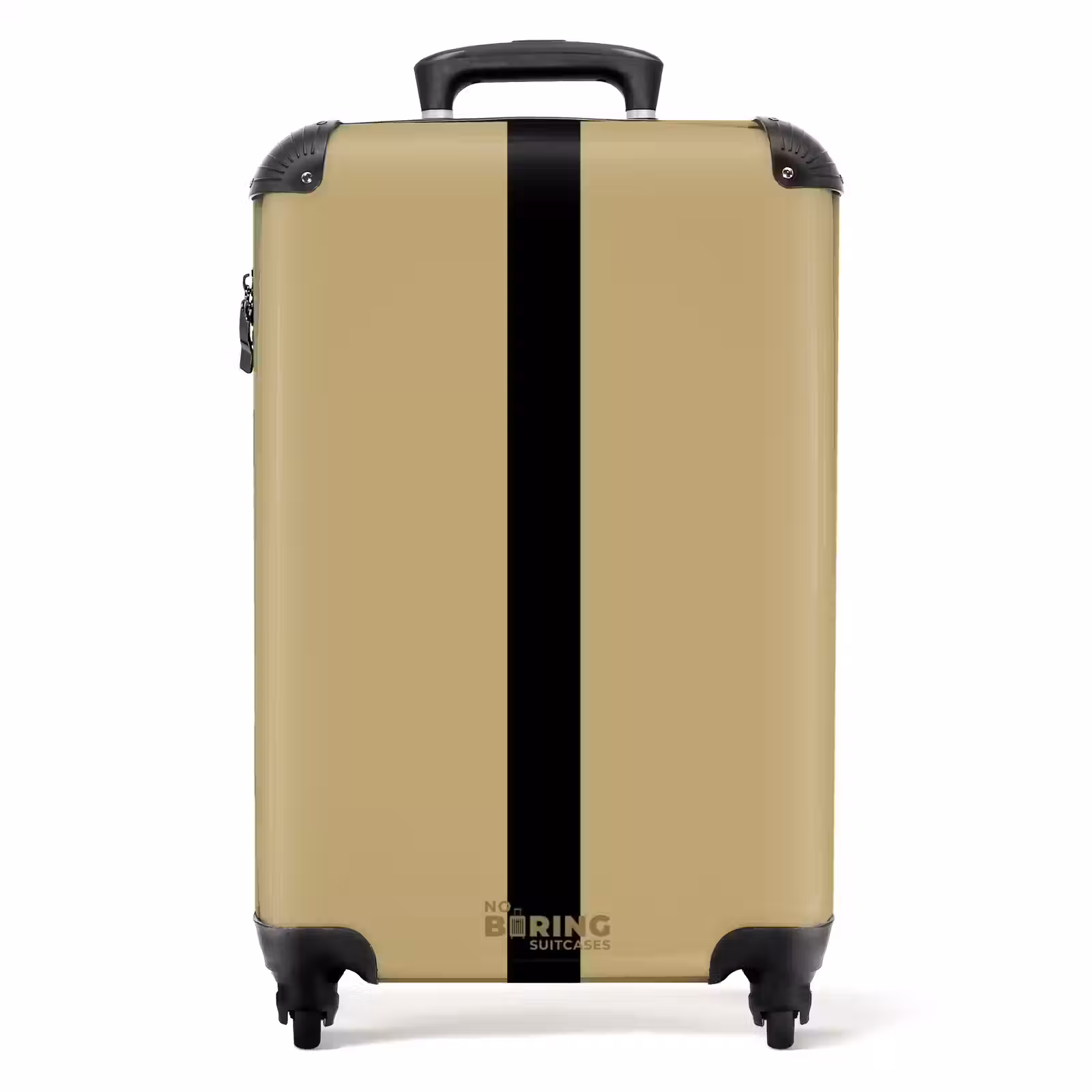 Koffer - Minimal - Goudbruin met zwarte streep — 1