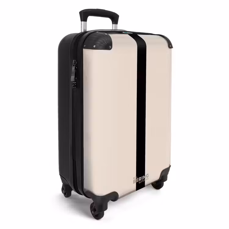 Koffer - Minimal - Beige met zwarte streep — 4