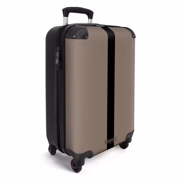 Koffer - Minimal - Taupe met zwarte streep — 4