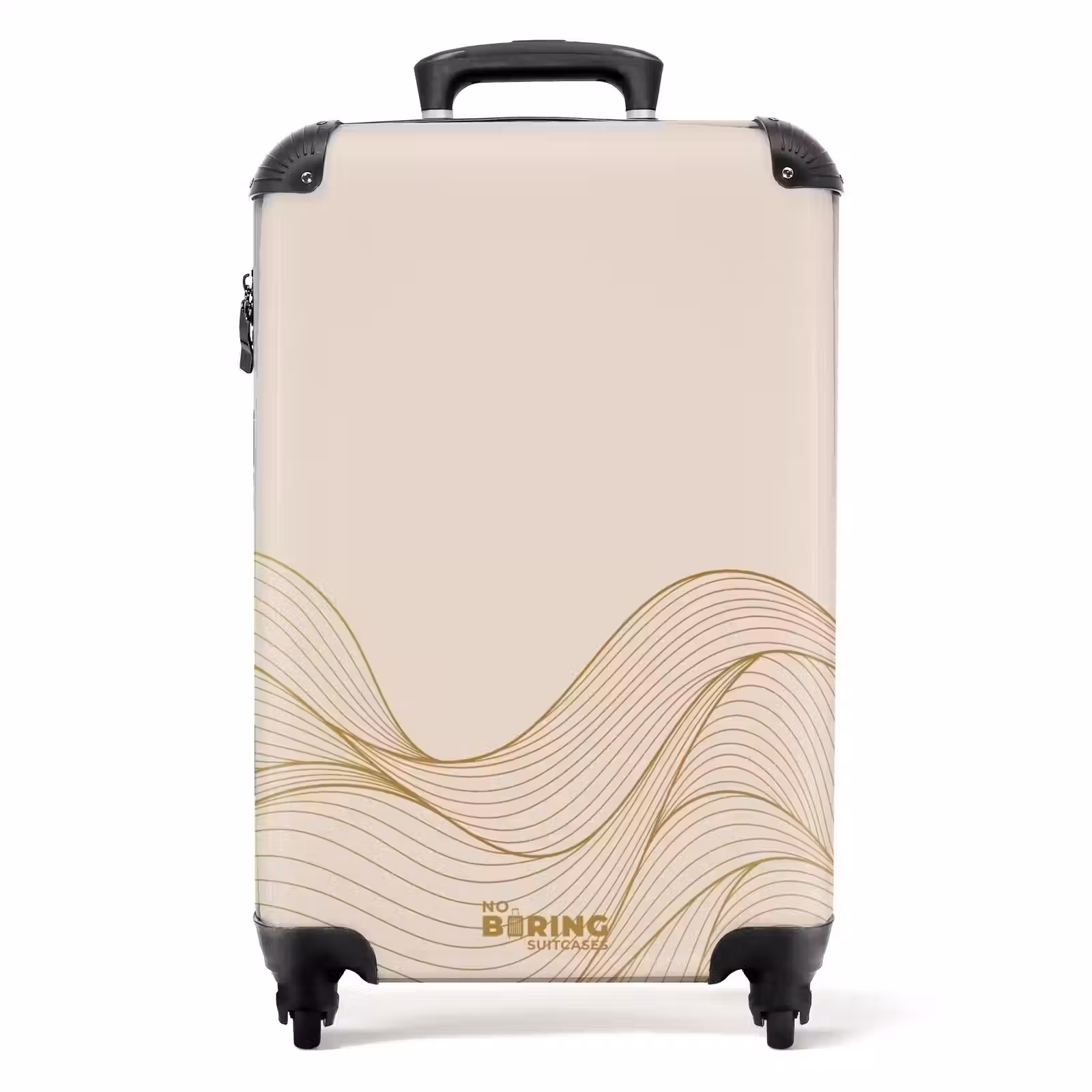 Koffer - Minimal - Beige met gouden golven — 1