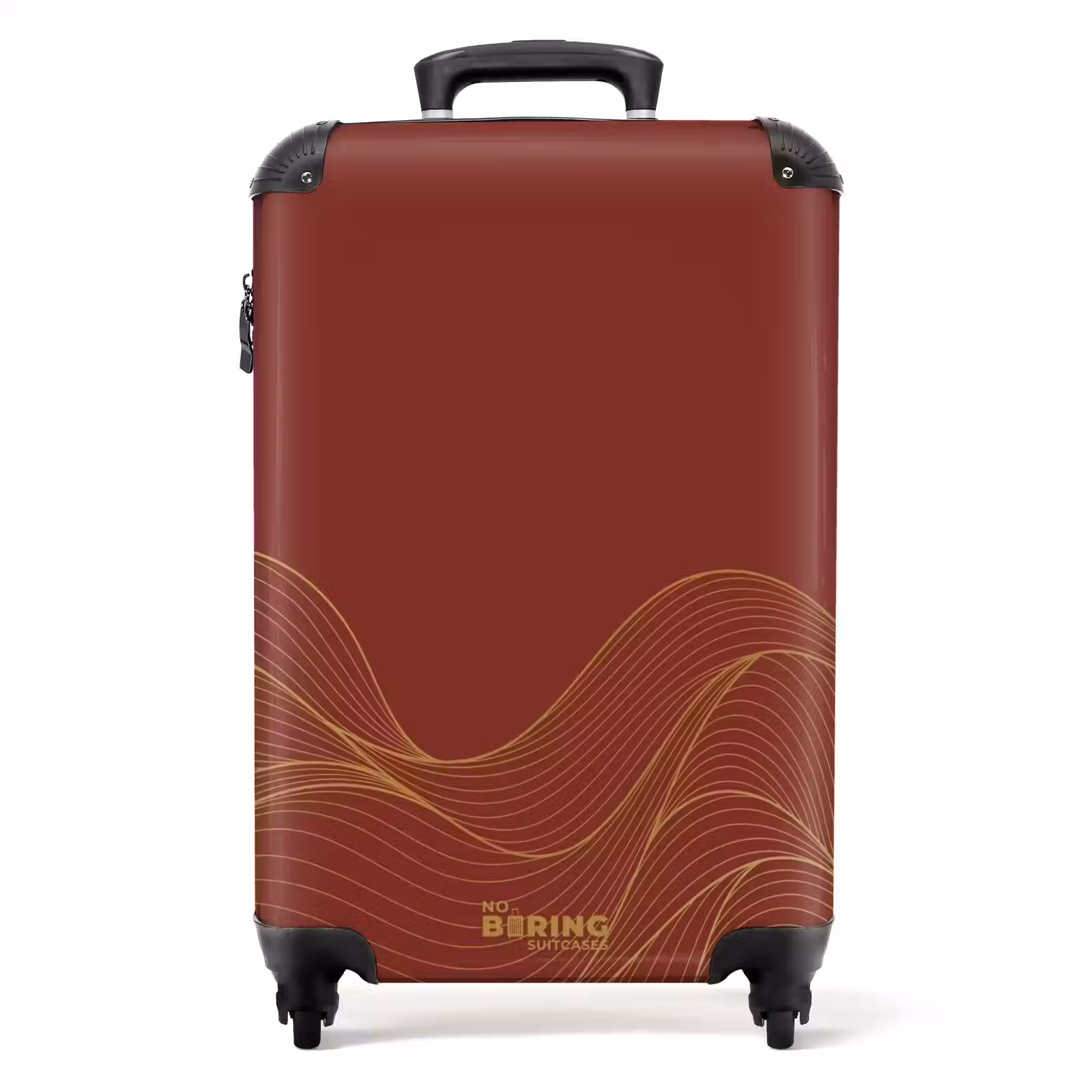 Koffer - Minimal - Donkerrood met gouden golven — 1