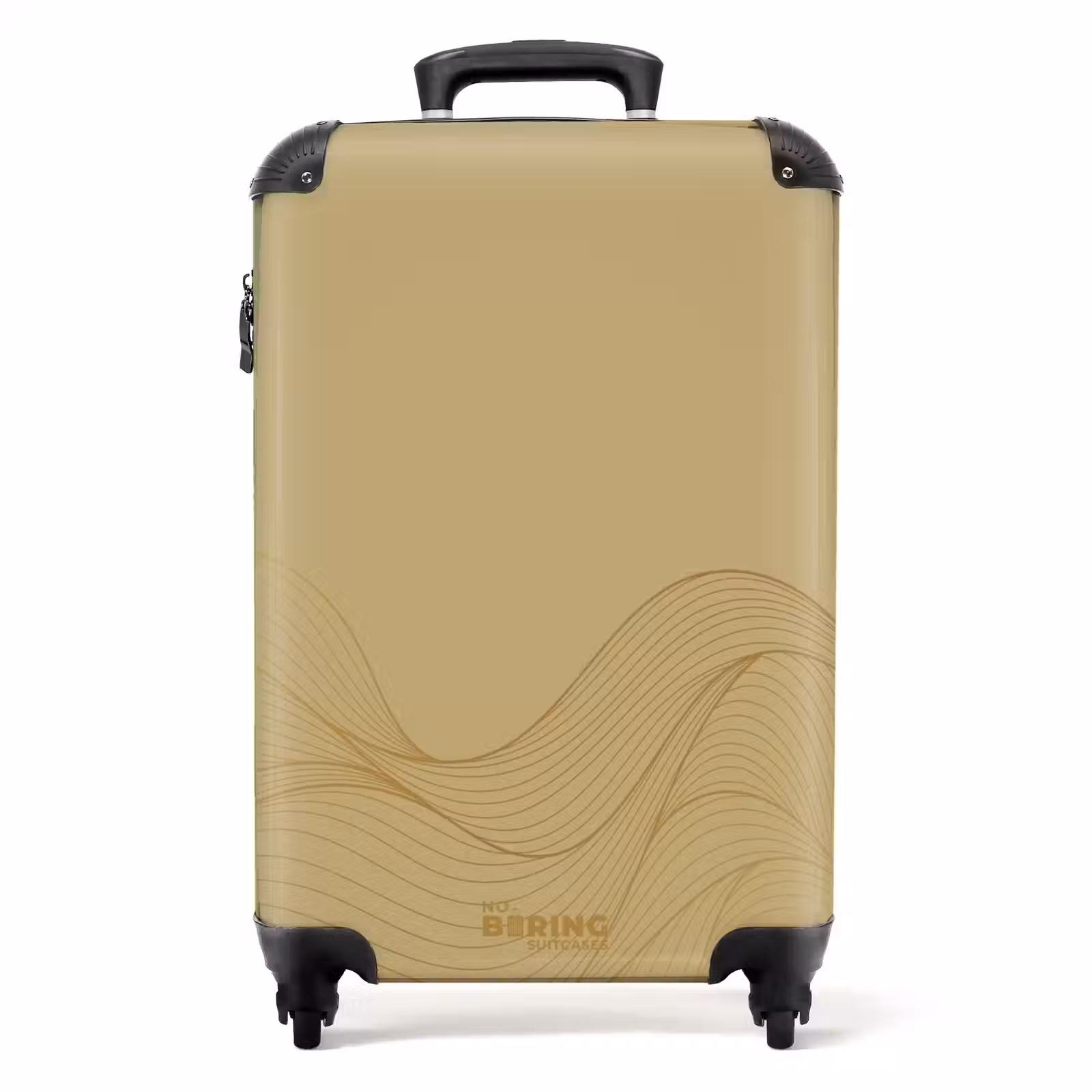 Koffer - Minimal - Goudbruin met gouden golven — 1