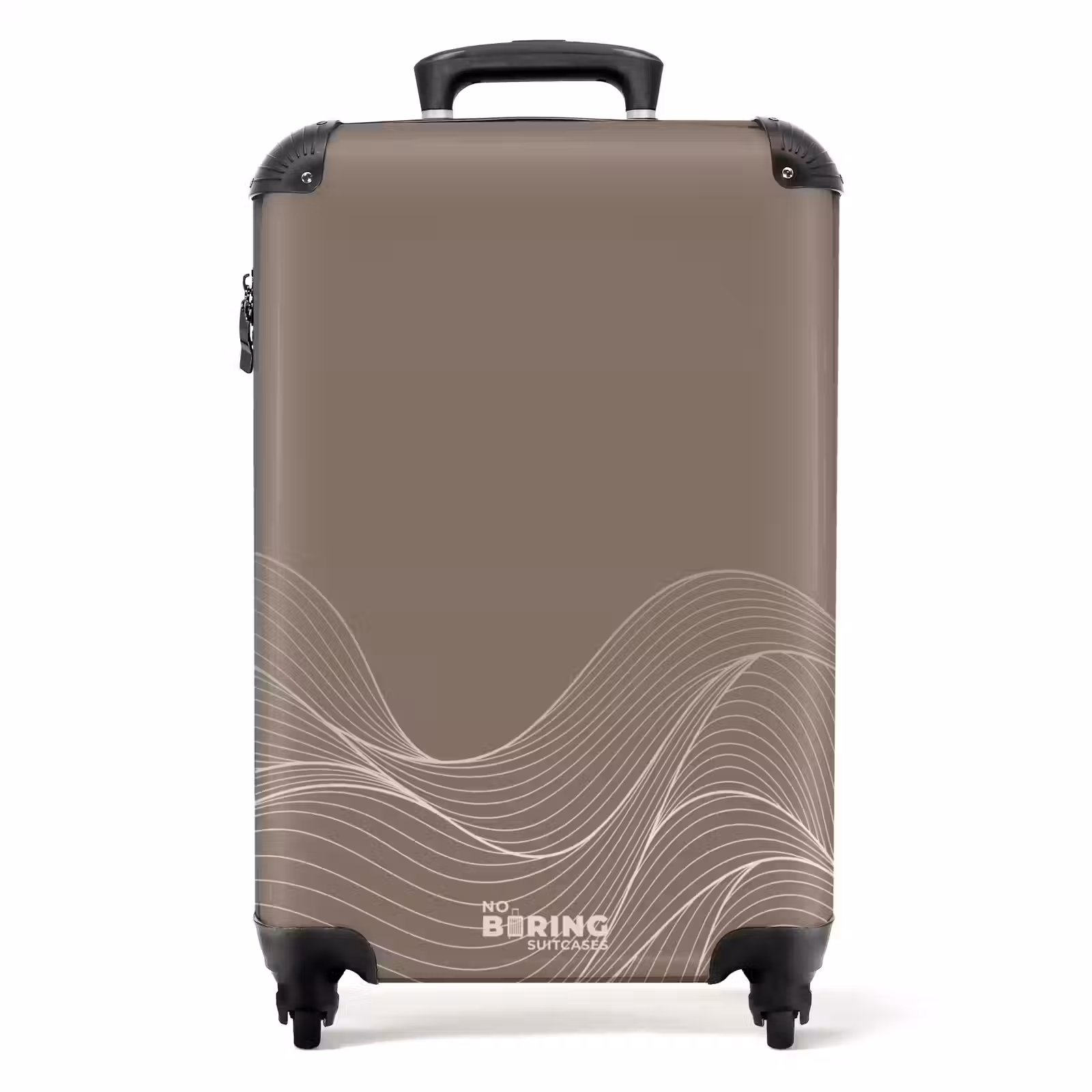 Koffer - Minimal - Taupe met golven — 1