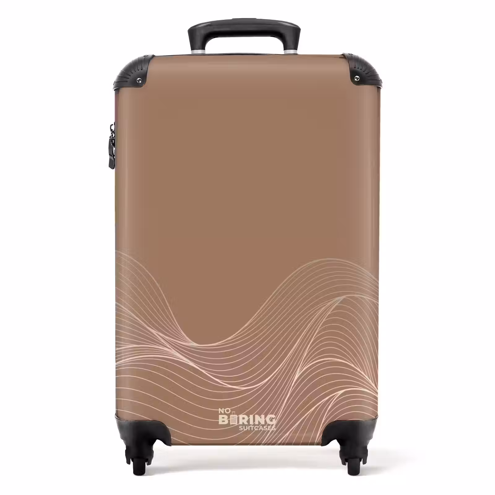 Koffer - Minimal - Warm bruin met golven — 1