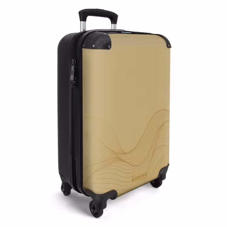 Koffer - Minimal - Goudbruin met gouden golven — 4