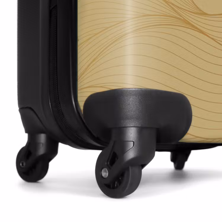 Koffer - Minimal - Goudbruin met gouden golven — 6