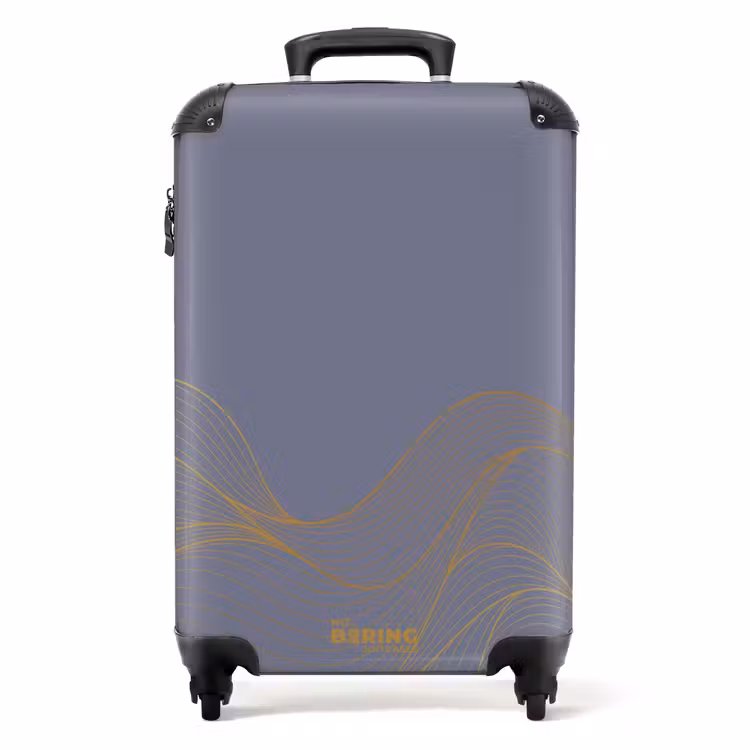 Koffer - Minimal - Grijsblauw met gouden golven — 1