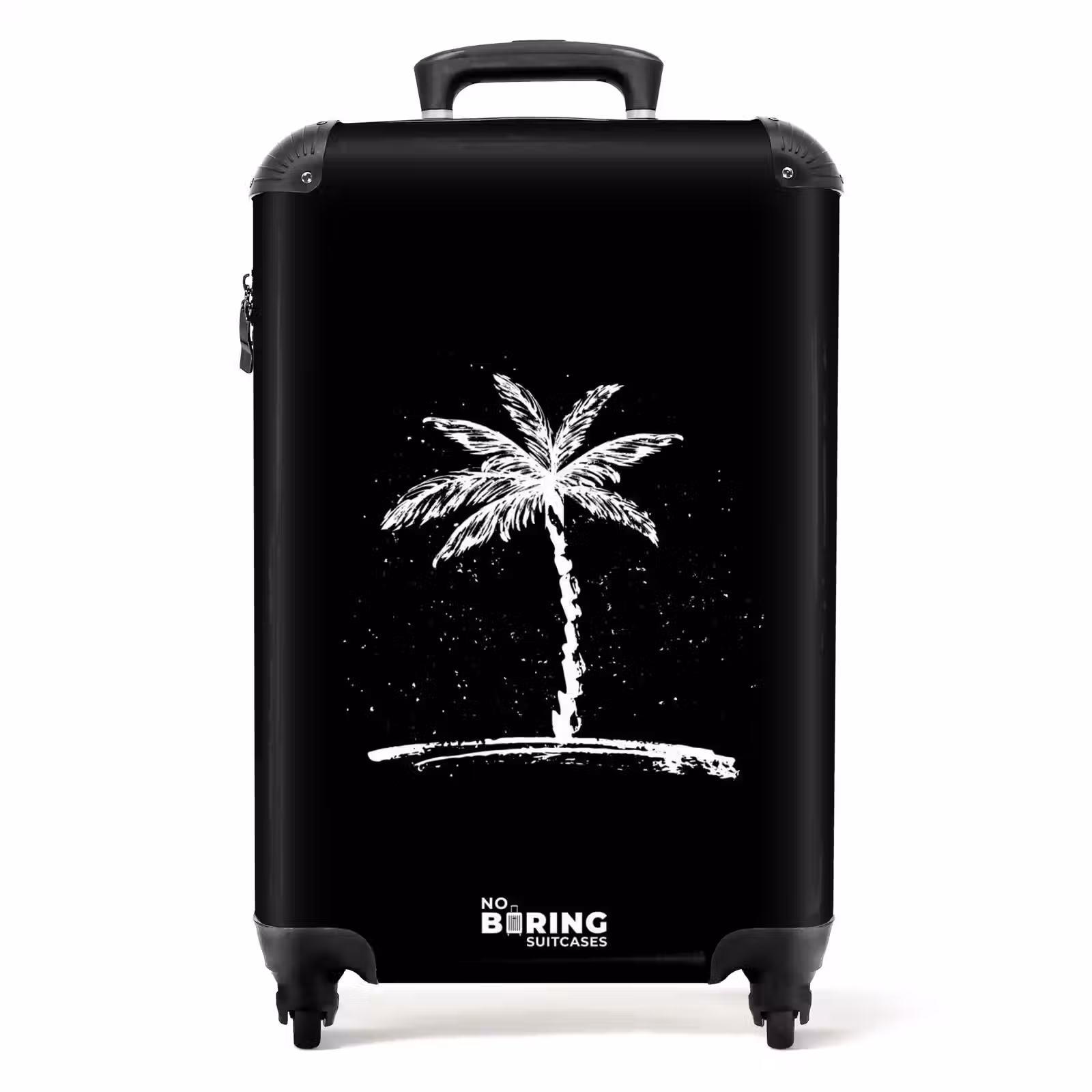 Koffer - Palmbomen - Palmboom op zwarte achtergrond — 1