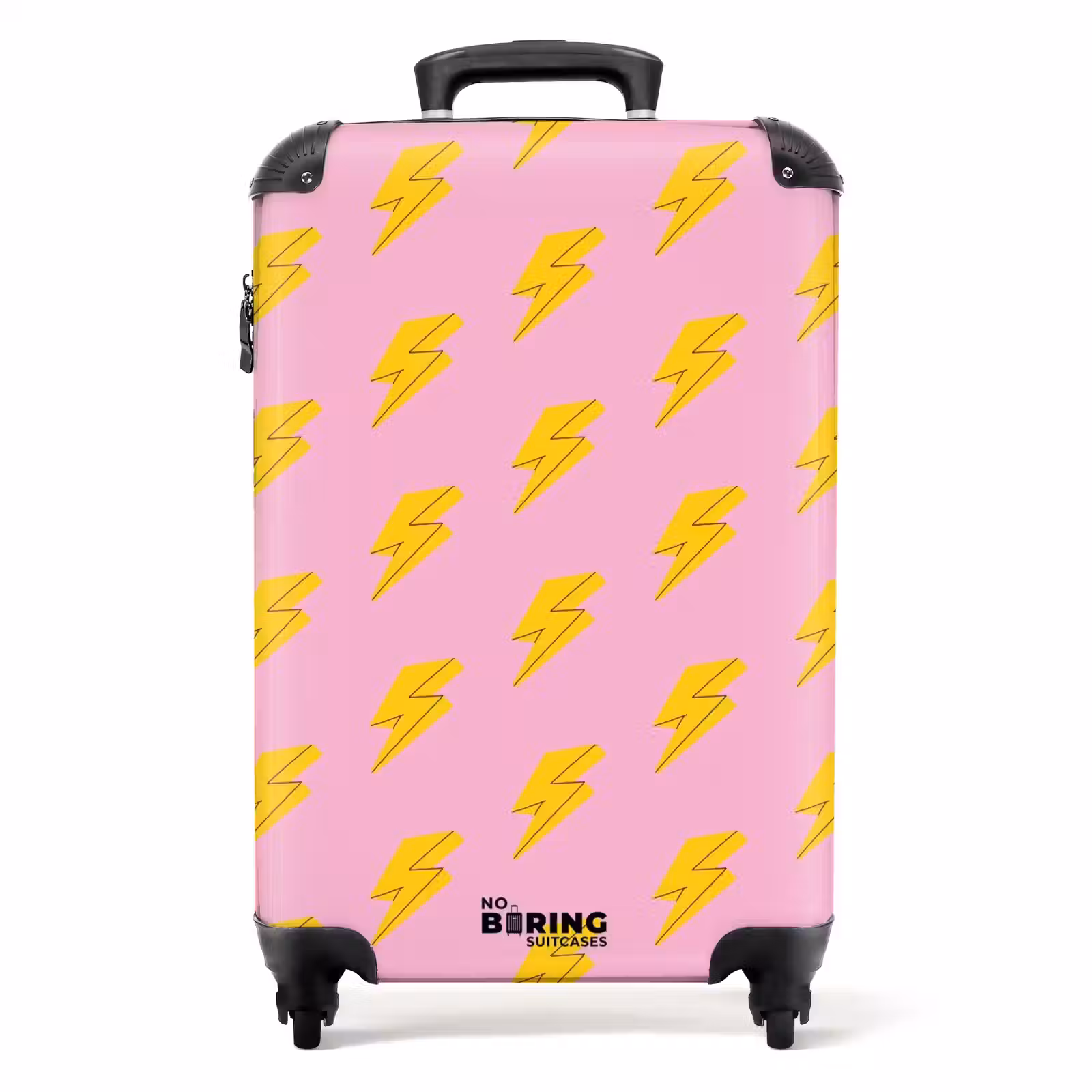Koffer - Patronen - Gele bliksem op roze — 1