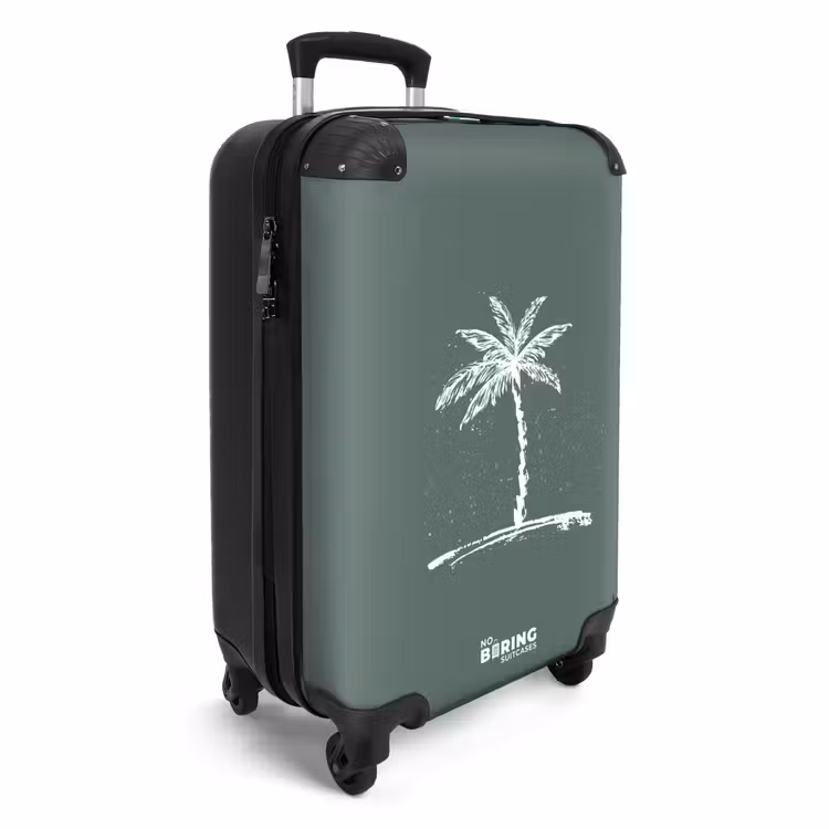 Koffer - Palmbomen - Palmboom op saliegroene achtergrond — 4