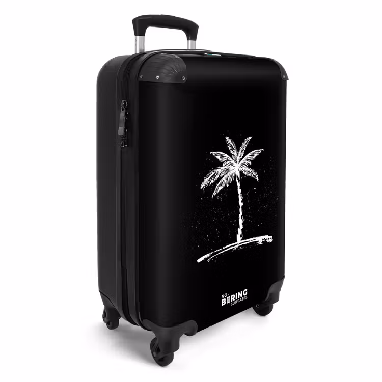 Koffer - Palmbomen - Palmboom op zwarte achtergrond — 4