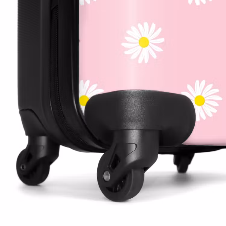 Koffer - Pastel - Margrieten op licht licht roze achtergrond — 6