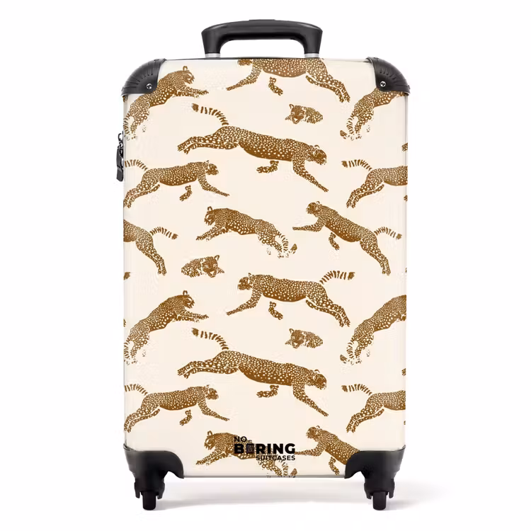 Koffer - Patronen - Luipaardenpatroon op beige — 1
