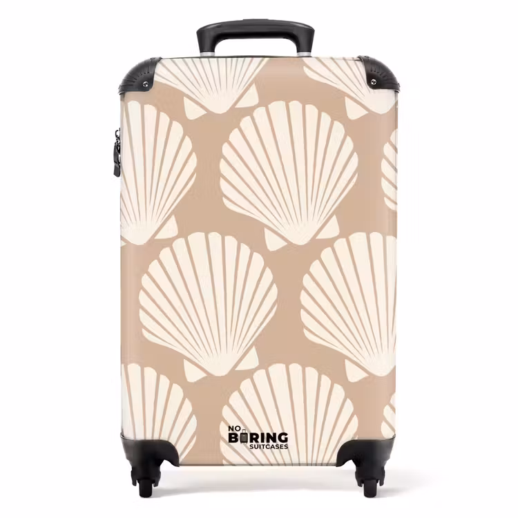 Koffer - Patronen - Schelp patroon in licht beige — 1