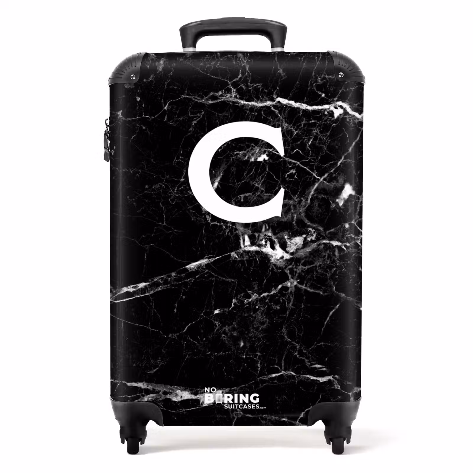 Koffer - Marmer look - Zwart - Letter C — 1