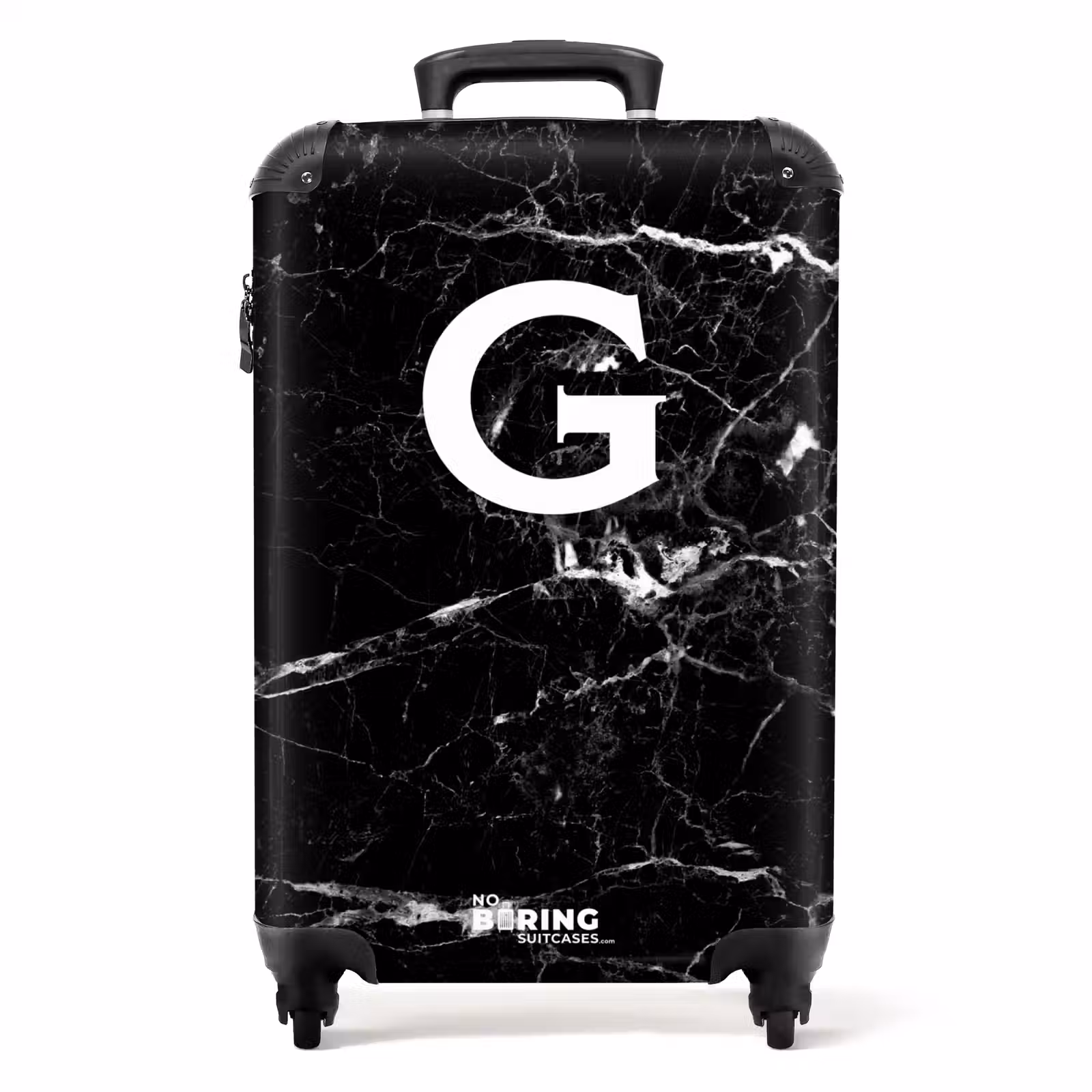 Koffer - Marmer print - Zwart - Letter G — 1
