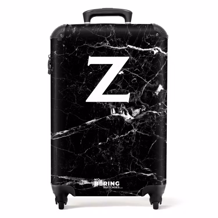 Koffer - Marmer look - Letter Z - Zwart — 1
