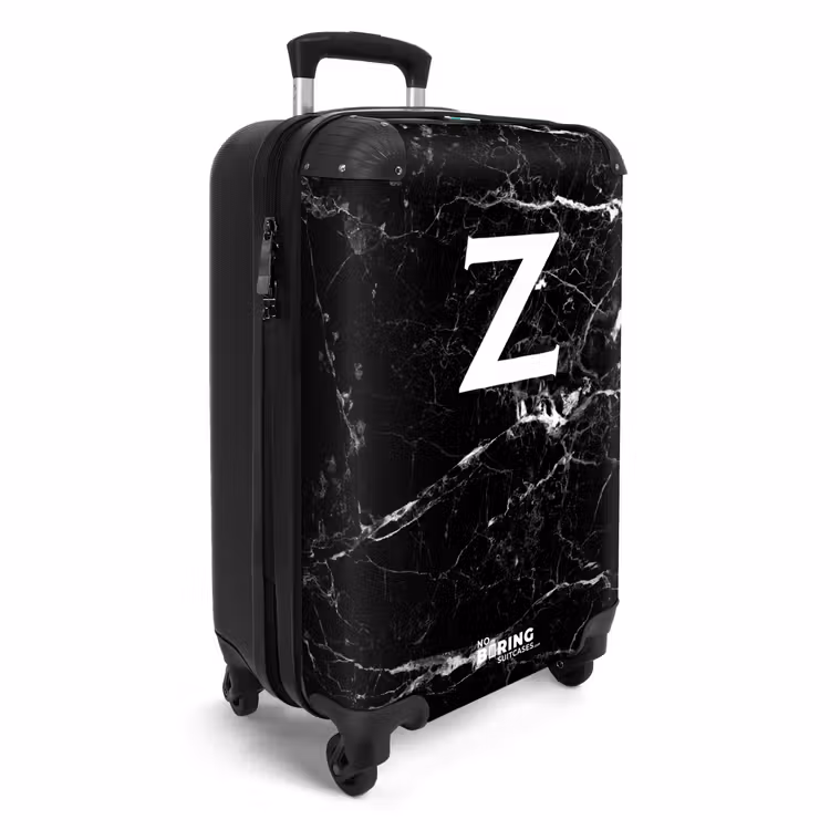 Koffer - Marmer look - Letter Z - Zwart — 4