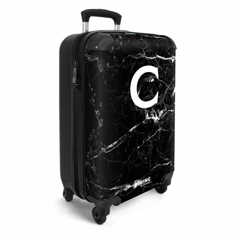 Koffer - Marmer look - Zwart - Letter C — 4