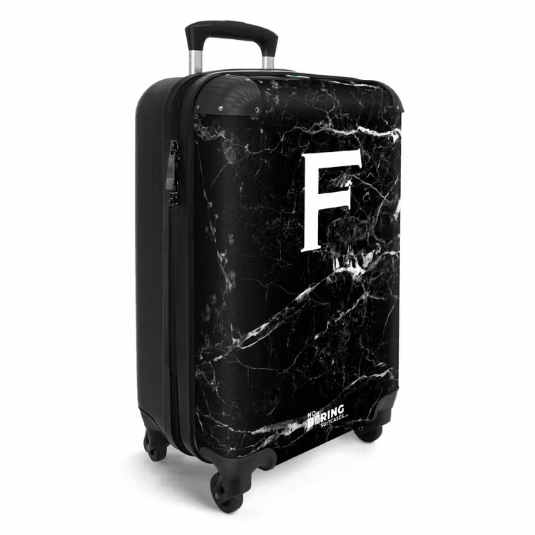 Koffer - Marmer - Zwart - Letter F — 4