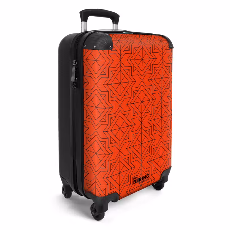 Koffer - Patronen - Geometrisch patroon op oranje — 4