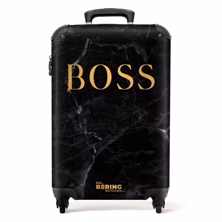 Koffer - Quotes - Boss - Marmer look - Goud - Zwart — 1