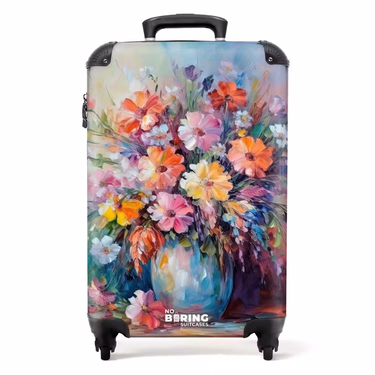 Koffer - Bloemen - Kunst - Schilderij - Lente - Boeket — 1