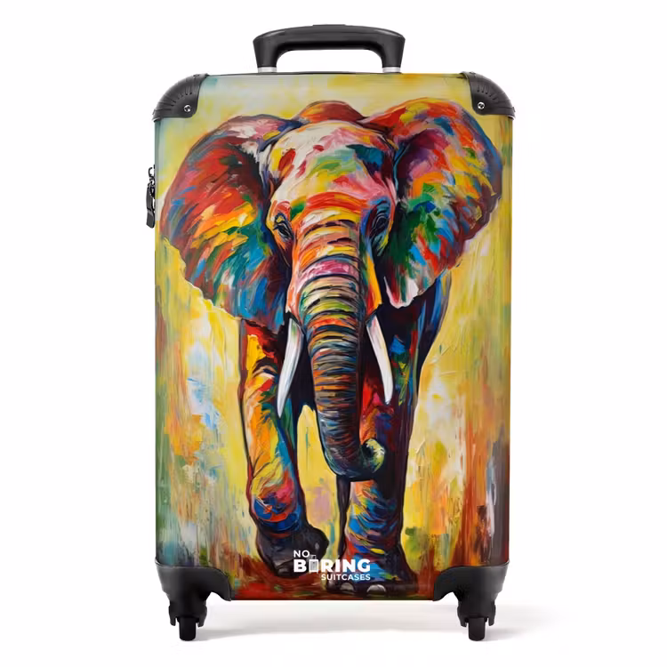 Koffer - Portret van een olifant als olieverf kunstwerk — 1