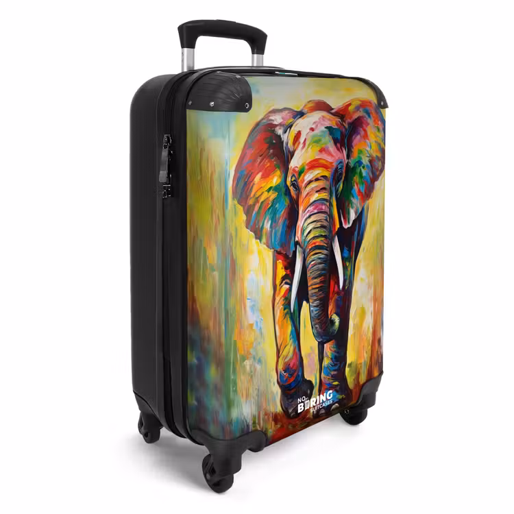 Koffer - Portret van een olifant als olieverf kunstwerk — 4