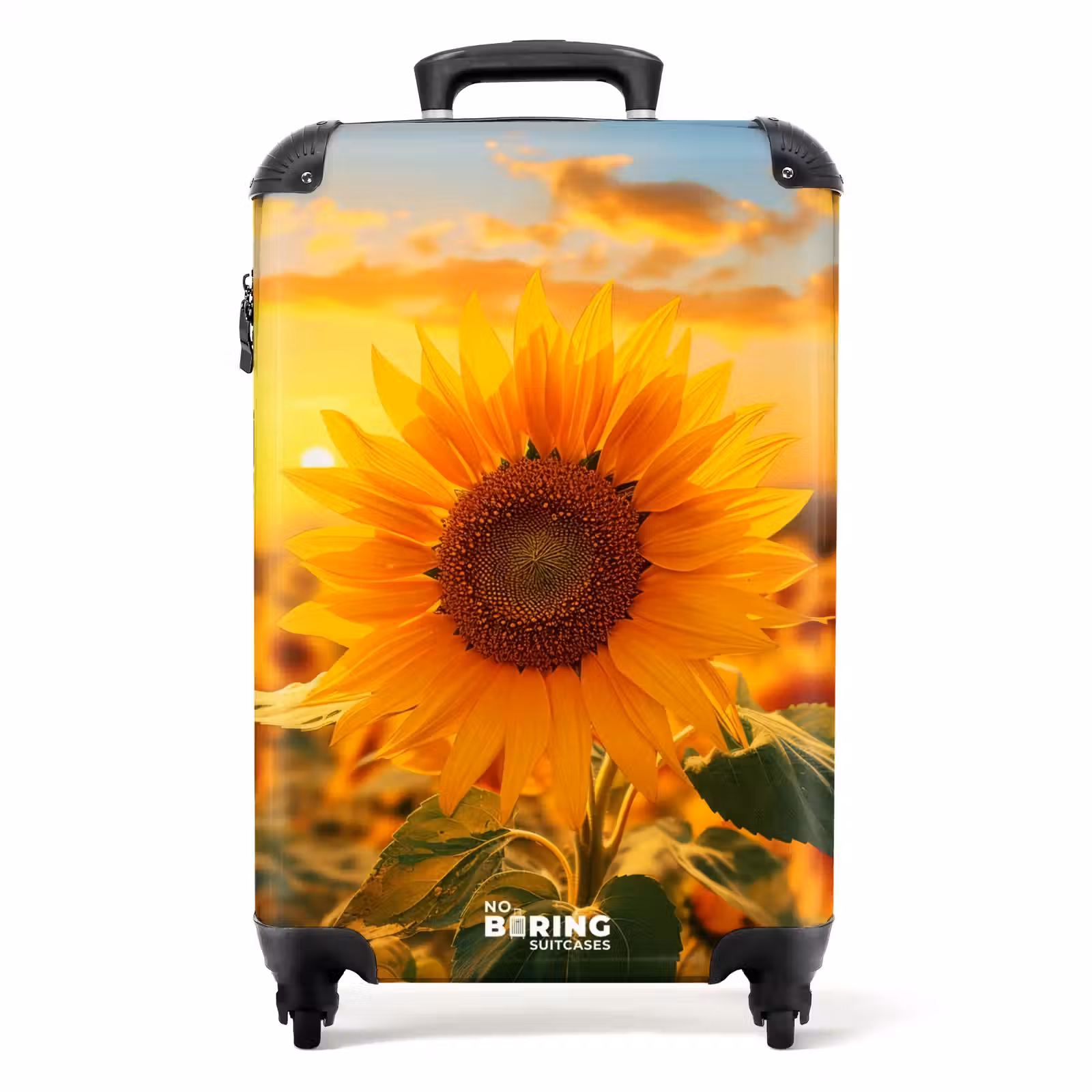 Koffer - Gele zonnebloem bij zonsondergang — 1