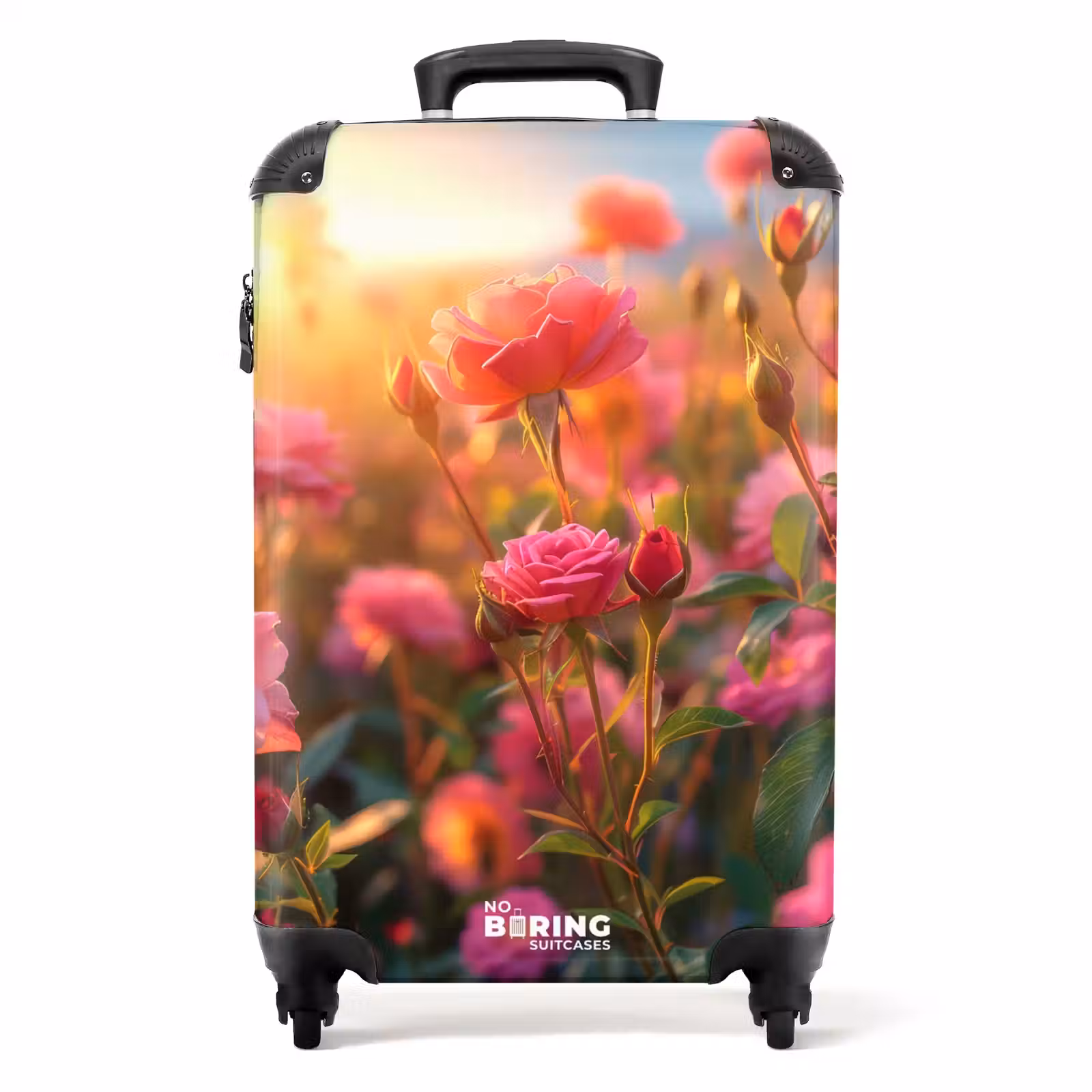 Koffer - Roze rozen bij zonsondergang. — 1