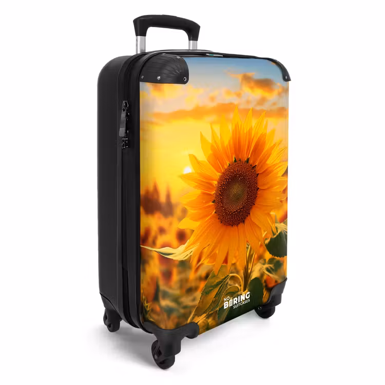 Koffer - Gele zonnebloem bij zonsondergang — 4