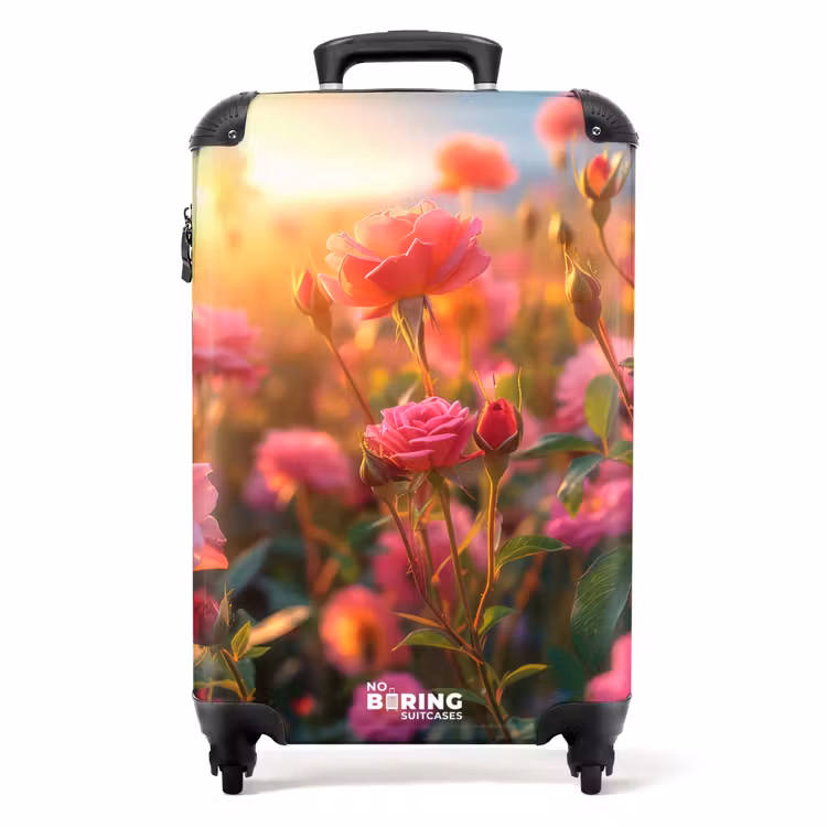 Koffer - Roze rozen bij zonsondergang. — 1