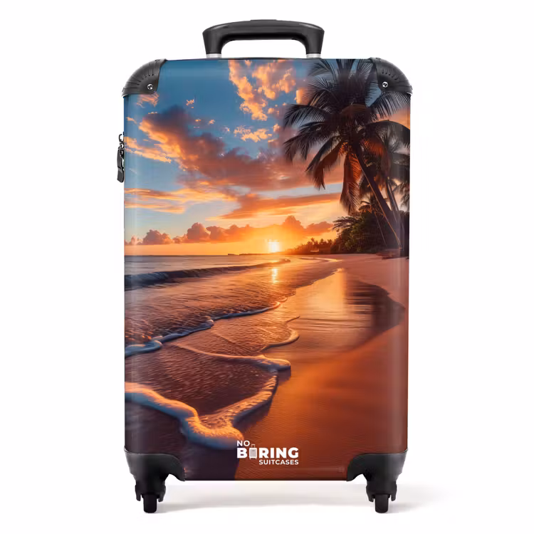 Koffer - Strand bij zonsondergang — 1